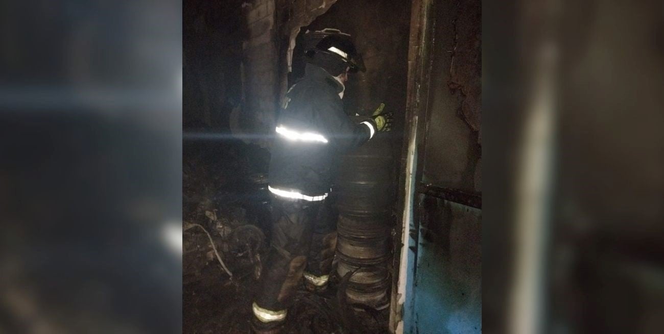 Dramático incendio en Santa Fe: bomberos rescataron a un hombre y a uno de sus perros