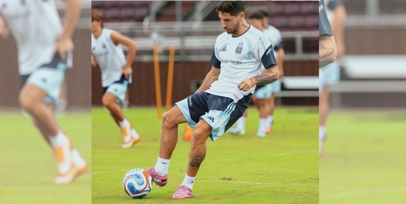 Montiel sufrió una lesión muscular y es duda para el duelo ante Austria
