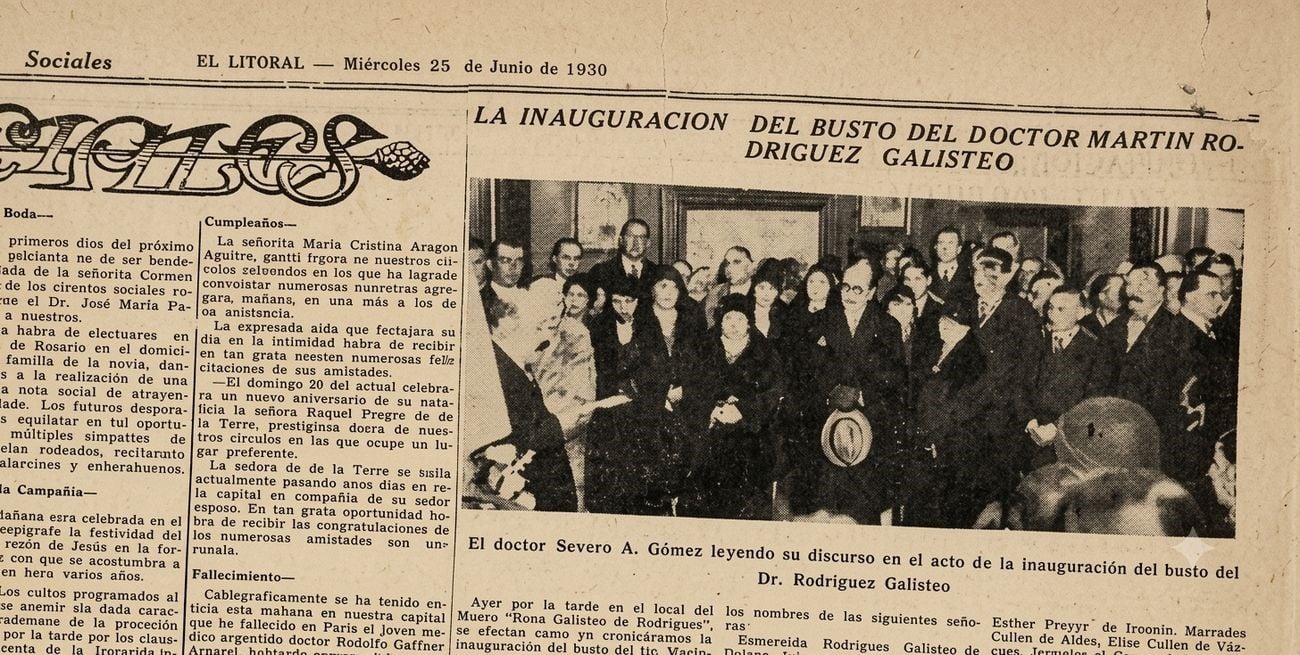 Hace 96 años, Santa Fe inmortalizó con un busto al hombre que le dio una "casa para el arte"