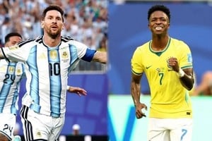 Messi y Vinicius, los líderes de Argentina y Brasil. Foto: Internet.