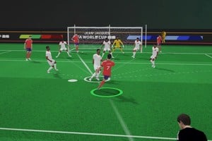 La herramienta replica en tiempo real lo que sucede en el campo de juego. Crédito: BBC