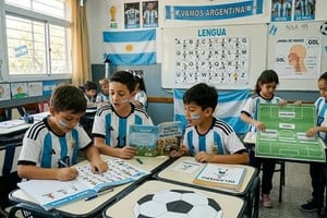 Historia, Lengua, Música, Artes Visuales y Gráficas. El Mundial de Fútbol atraviesa de manera transversal la vida escolar.