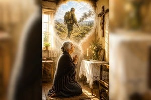 Fe, esperanza y dolor silencioso. La tristeza enquistada en el corazón angustiado de una madre que ruega por su hijo.