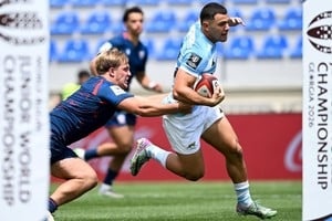 Benjamín Ordiz. El jugador de Caranchos y Capibaras, será titular ante Irlanda. Foto: Prensa UAR - Gaspafotos (Tamuna Kulumbegashvili)