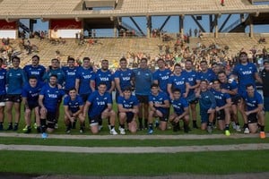 Los Pumas en el entrenamiento abierto llevado a cabo en el Kempes. El sábado, el estadio estará colmado. Foto: Prensa UAR.