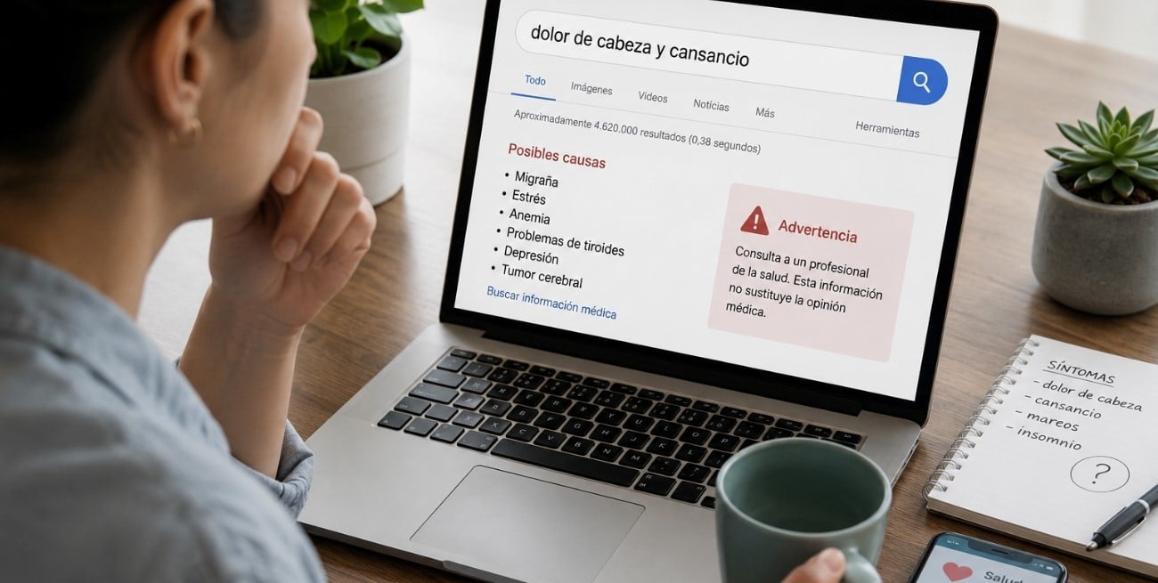 Los riesgos de buscar un diagnóstico en internet: qué advierten los especialistas

