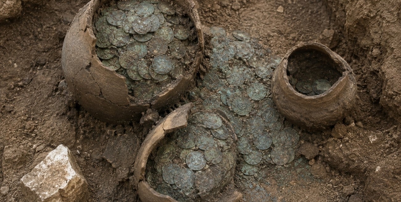 Hallaron más de 40.000 monedas romanas de 1.800 años enterradas en Francia