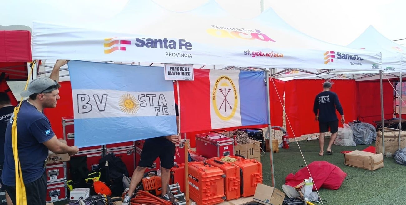 Terremotos en Venezuela: la brigada santafesina inició el operativo de rescate