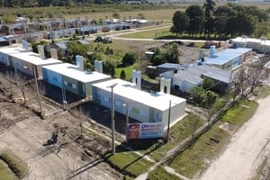 Con un 85 % de avance de obra, sortearon las 12 viviendas que se edifican en Malabrigo