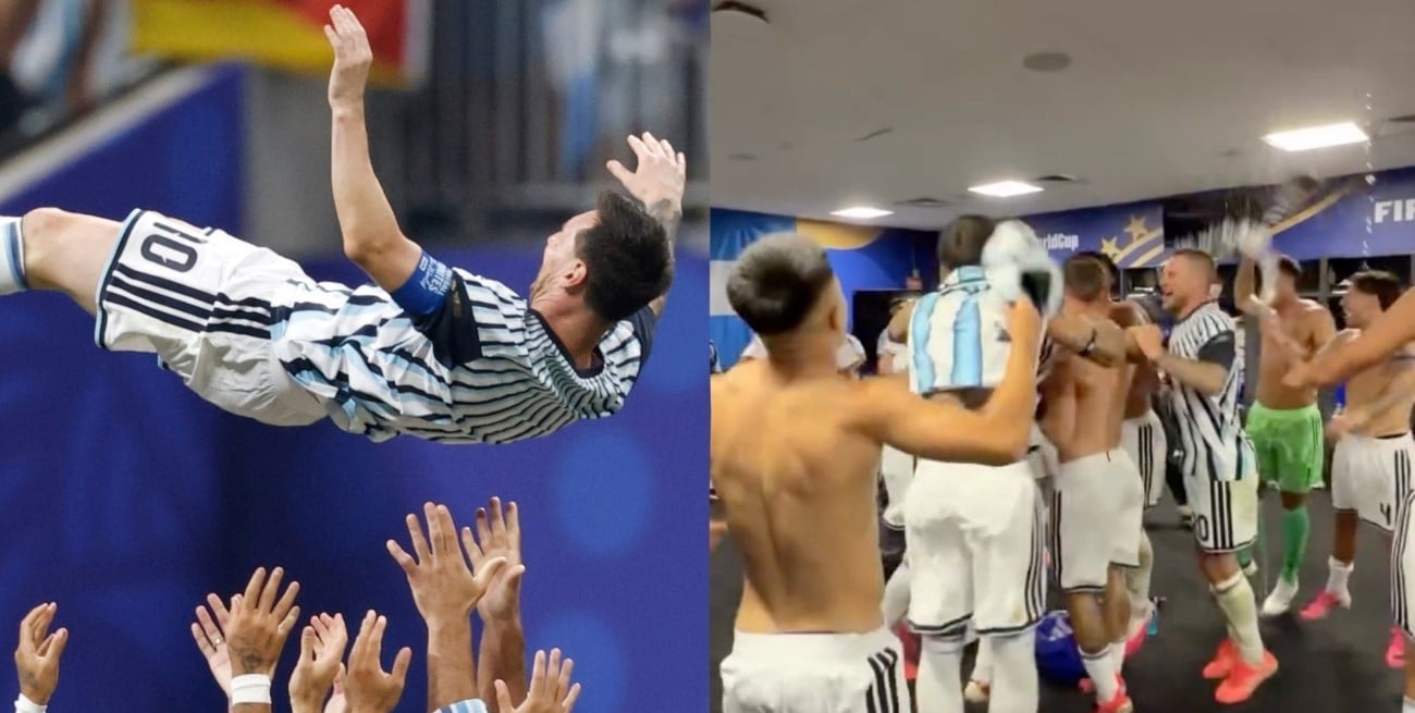 Así celebró la Selección Argentina en el vestuario la victoria sobre Egipto