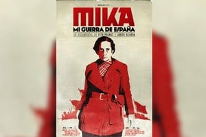 Afiche del documental "Mika, mi guerra de España", de Pochat y Olivera, estrenado en 2014.