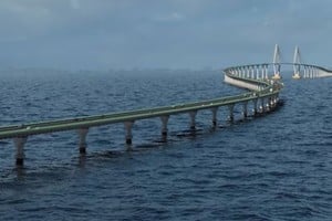 Construcción del puente que unirá la ciudad de Salvador con la isla de Itaparica