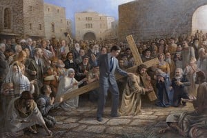 "Vía dolorosa", obra del pintor estadounidense John McNaughton (2011).
