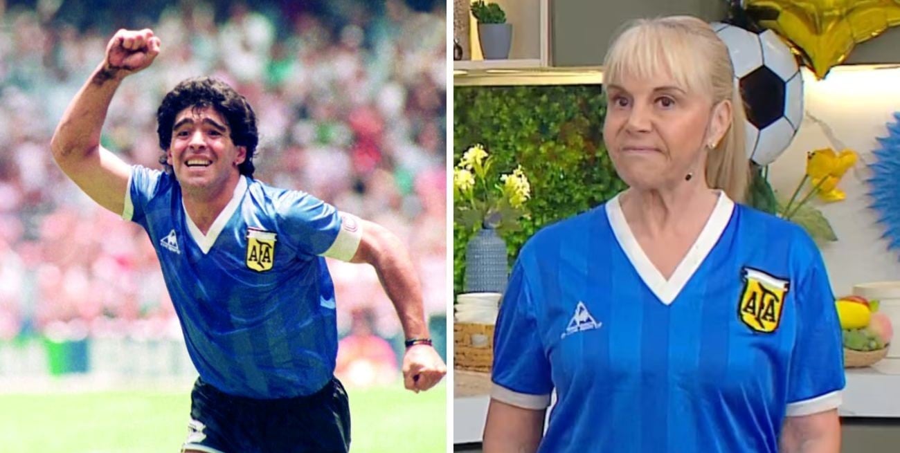 La anécdota inédita de Claudia Villafañe sobre la camiseta de Diego Maradona en México 86