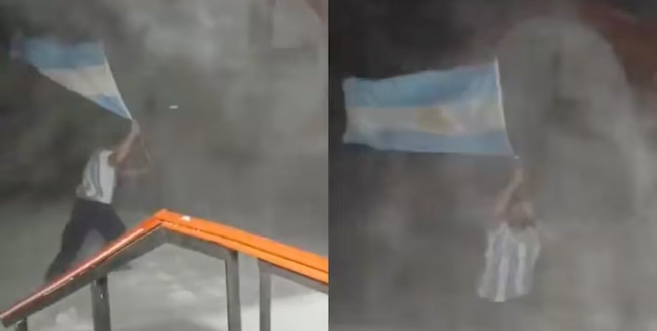 Video viral: el maestro que desafió el frío antártico por la Selección argentina
