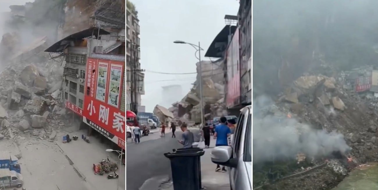 Deslizamiento de tierra en China: hay desaparecidos y más de 1.100 evacuados