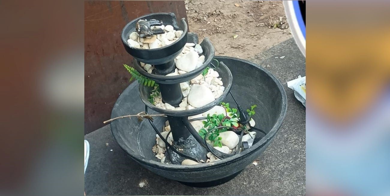 Atrapados por robar una fuente y cascada eléctrica de una mudanza