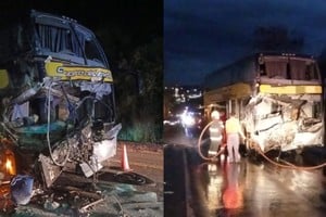 El vehículo había partido desde Retiro con 60 pasajeros a bordo.