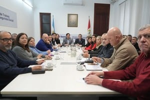 Reunión paritaria de este martes. Crédito: Gobierno de Santa Fe