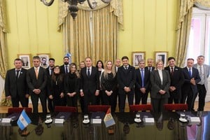 La firma se dio este miércoles en Casa Rosada. Crédito: Presidencia