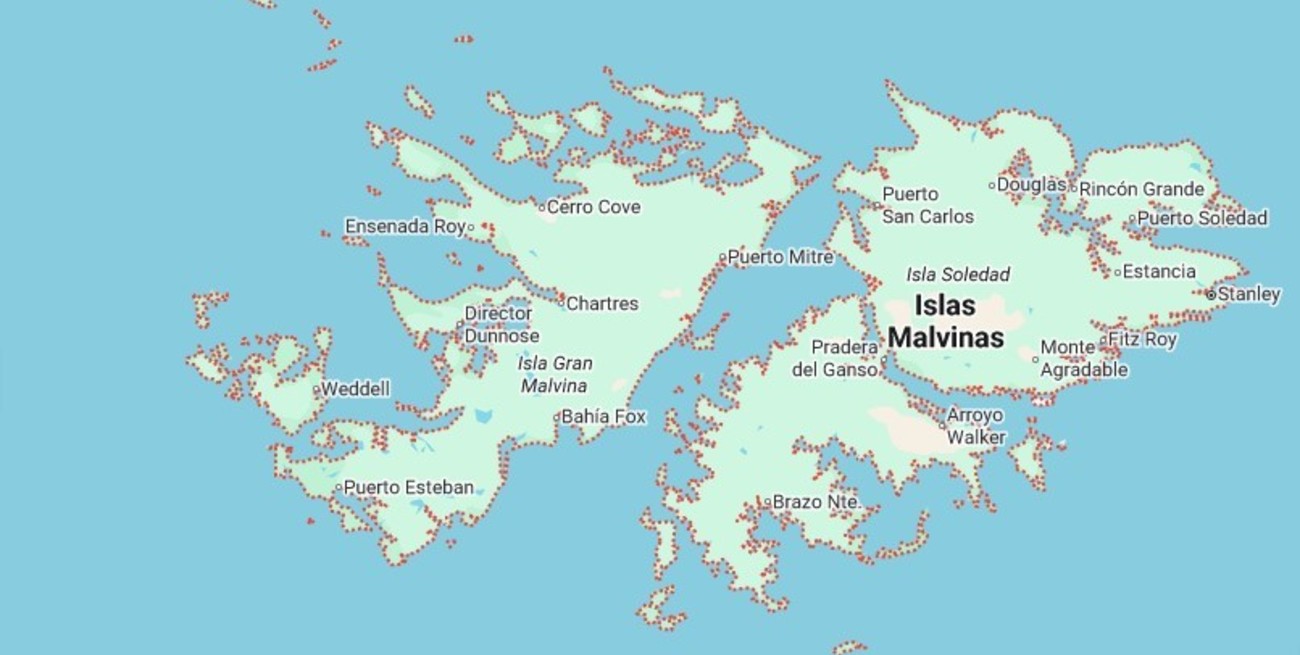 Ahora Google Maps muestra a las "Islas Malvinas" en lugar de "Falkland Islands"
