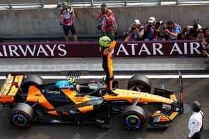  Norris celebra la pole position. Reuters