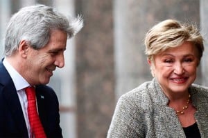 Caputo junto a la directora del FMI. Reuters
