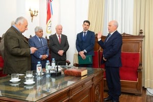 La Corte Suprema de Justicia de Santa Fe tomó juramento a jueces para esta capital, Rafaela, Esperanza y Reconquista. Créditos: Guillermo Di Salvatore