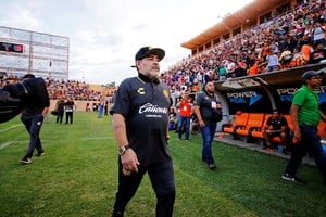 Diego Maradona rechazó ser evaluado durante la visita al country San Andrés. Crédito: REUTERS.