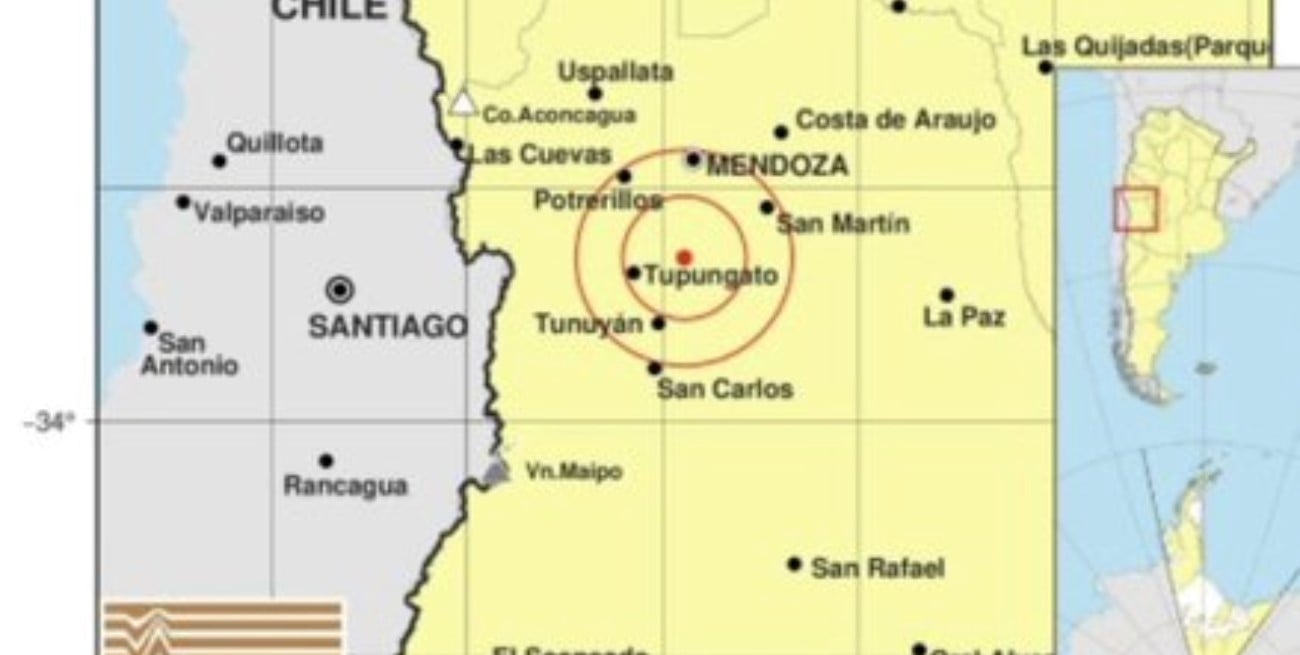 Un sismo de magnitud 4,3 sacudió a Mendoza durante la madrugada