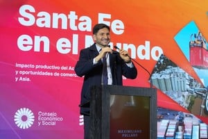 Pullaro este jueves desde Rosario. Crédito: Gobierno de Santa Fe