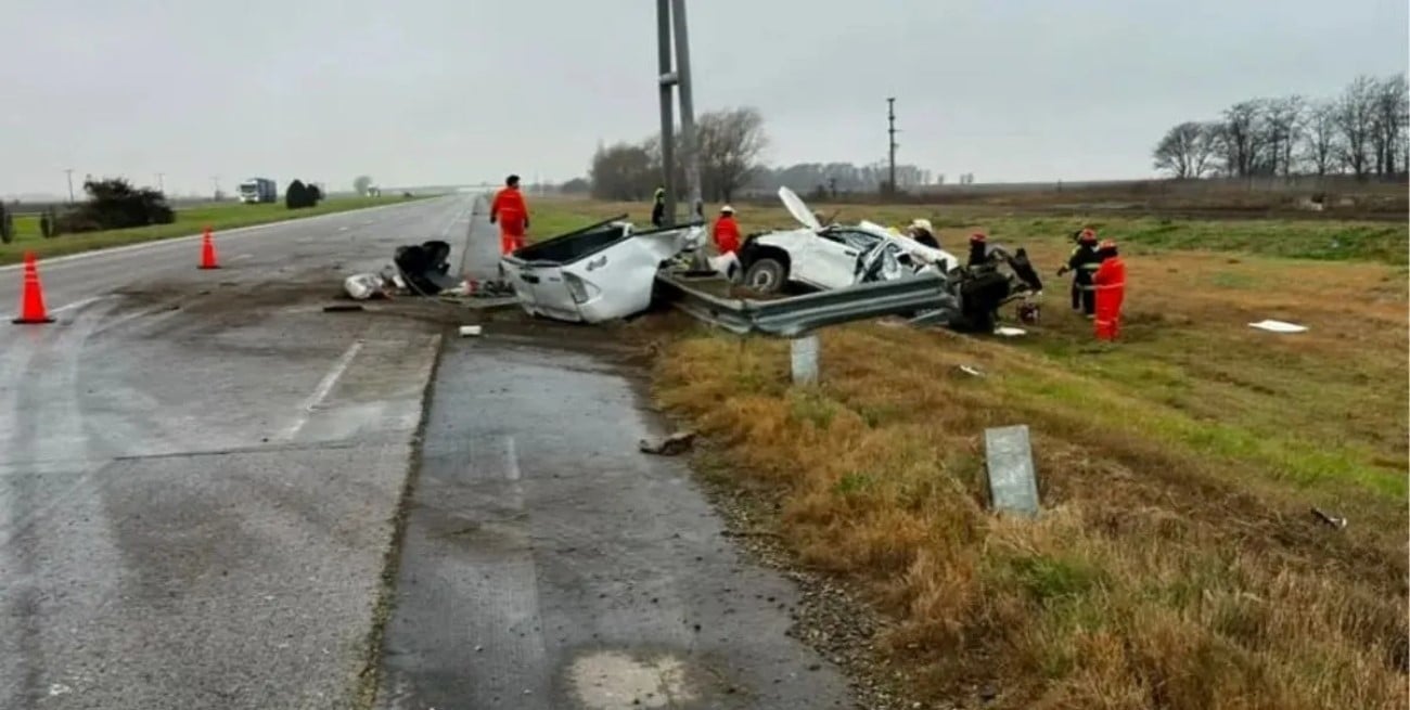 Tres muertos tras un vuelco sobre la autopista Rosario - Córdoba