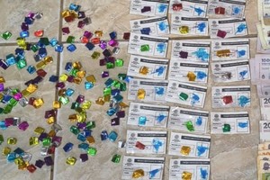 Secuestraron 174 envoltorios de papel satinado y 12 "bochitas" con cocaina. Foto: Gentileza