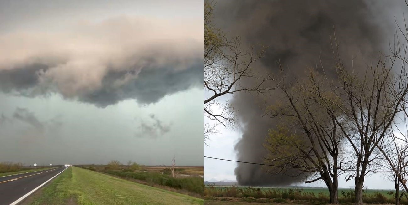 Avanzan severas tormentas por Santa Fe con ráfagas, granizo y el paso de un tornado