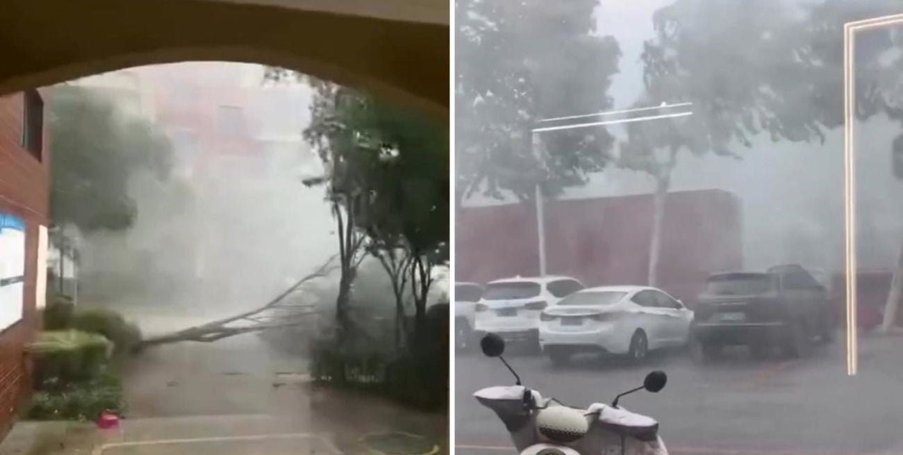 Un violento temporal con vientos huracanados y lluvias torrenciales azotó la provincia china de Henan