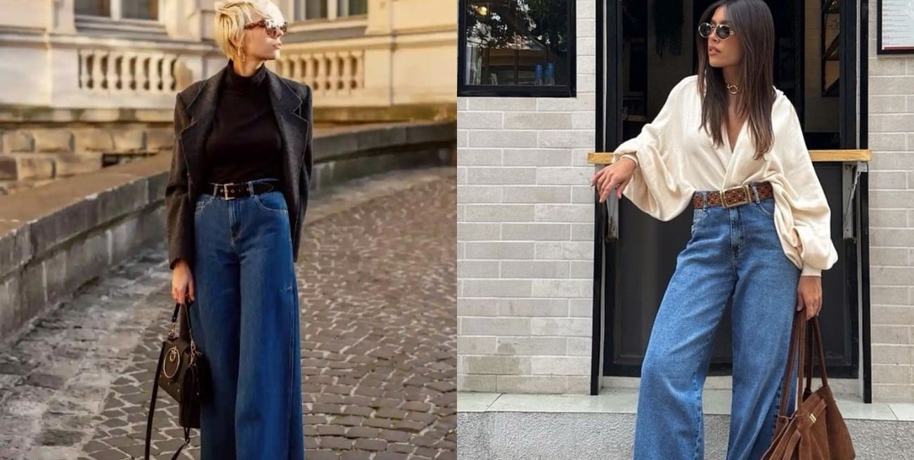 Looks con jeans anchos: las combinaciones clave para cerrar el invierno 2026