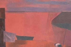 Fragmento de "Atardecer rojo en la costa".  Foto: Gentileza Mutual Art