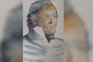 Retrato del Brigadier General Estanislao López. Acuarela de Gustavo Pueyo (2026).