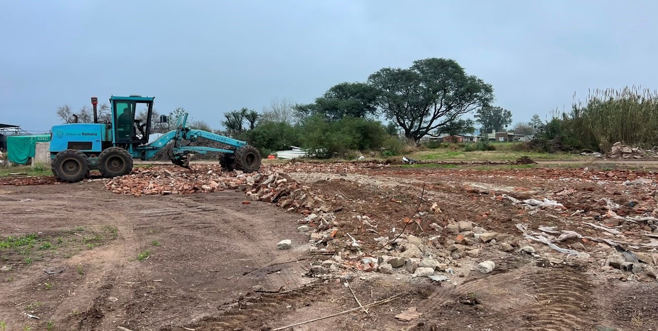 Construyen una playa para camiones que busca ordenar el tránsito pesado en Ramona