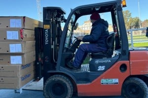 Una nueva tanda de equipamiento arribó a Rosario, este viernes.