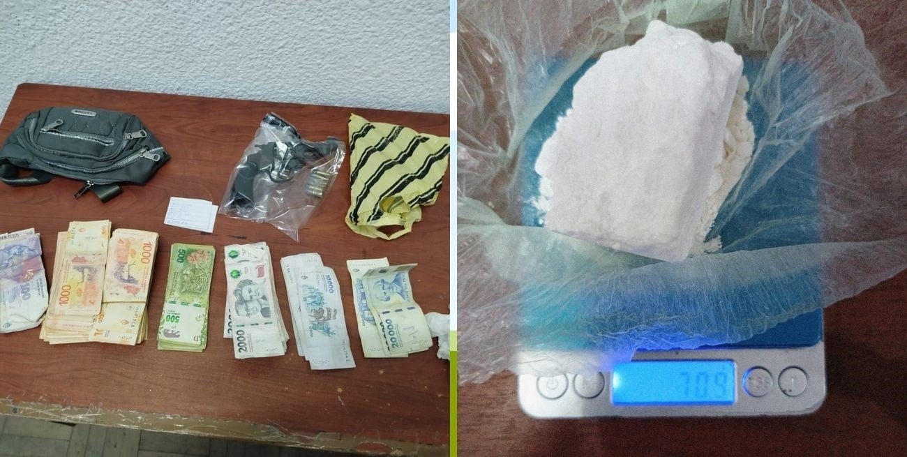 Persecución en Santa Fe: cuatro aprehendidos con un arma, cocaína y dinero
