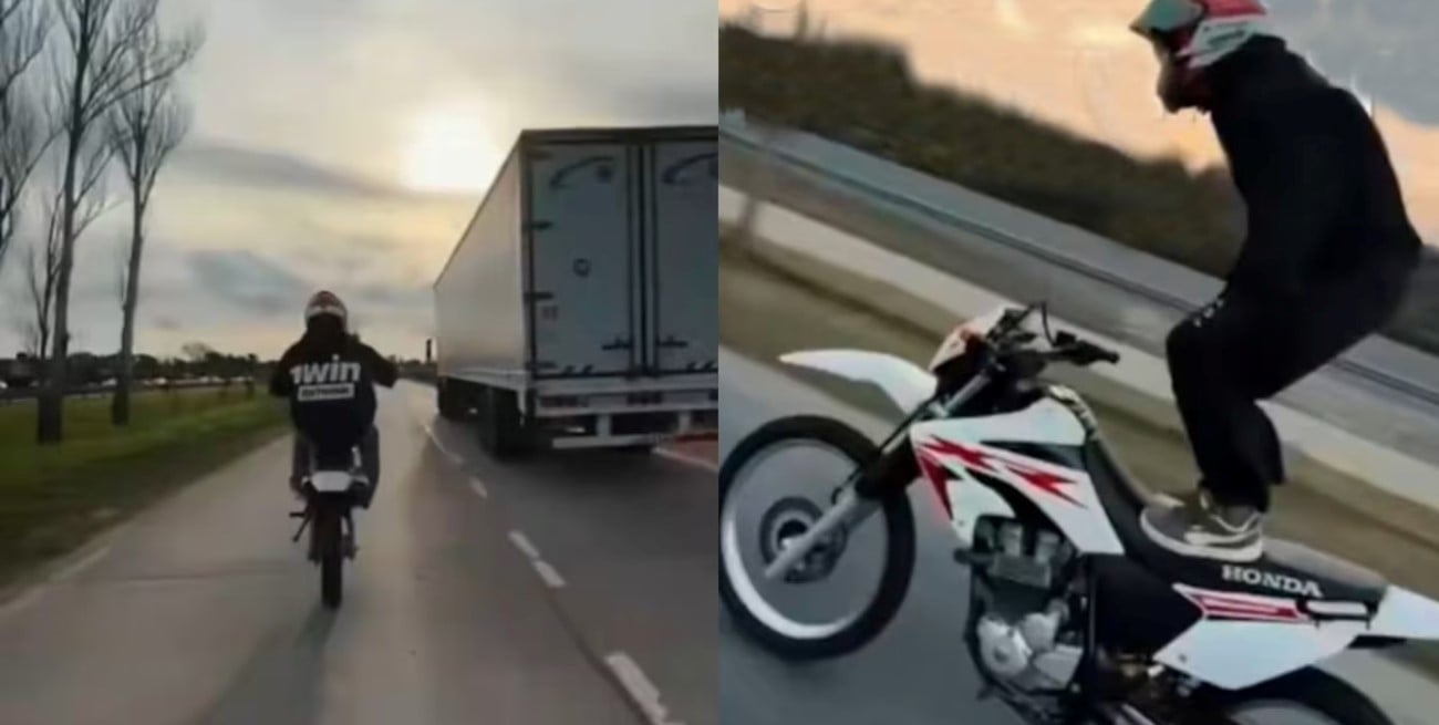 Video: hacía maniobras peligrosas en moto y quedó inhabilitado hasta 2099