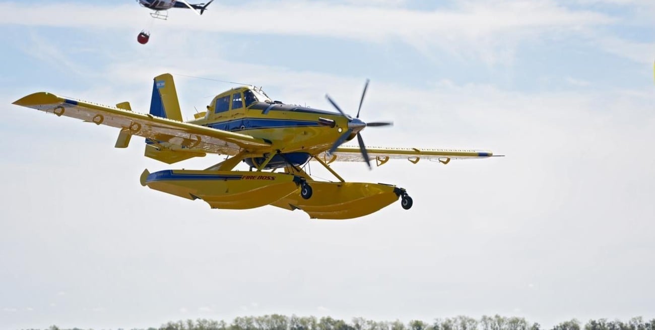 Así fueron las primeras pruebas de la nueva flota aérea para combatir incendios en Santa Fe