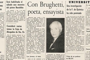 El recorte de El Litoral con la entrevista a Brughetti. Foto: Archivo El Litoral