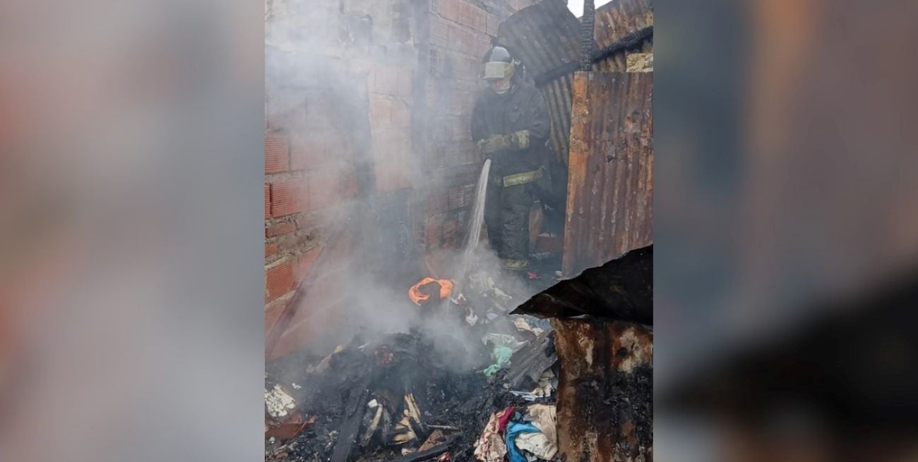 Se incendió una precaria vivienda en la zona suroeste de la ciudad de Santa Fe