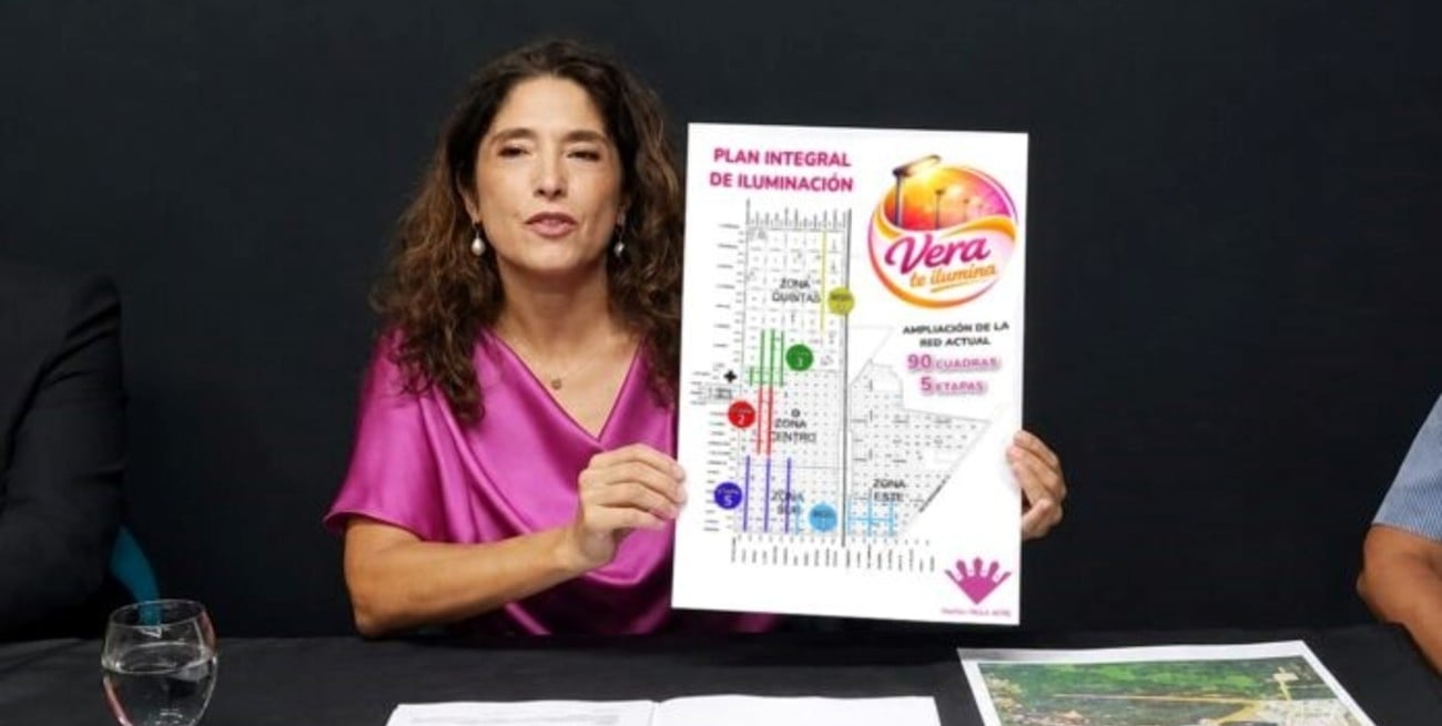 "Vera te ilumina": impulsan un financiamiento millonario para transformar la red de alumbrado en cinco etapas