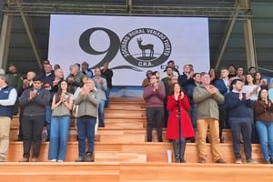 El palco frente a la pista central fue el escenario del acto de inauguración de la muestra.
