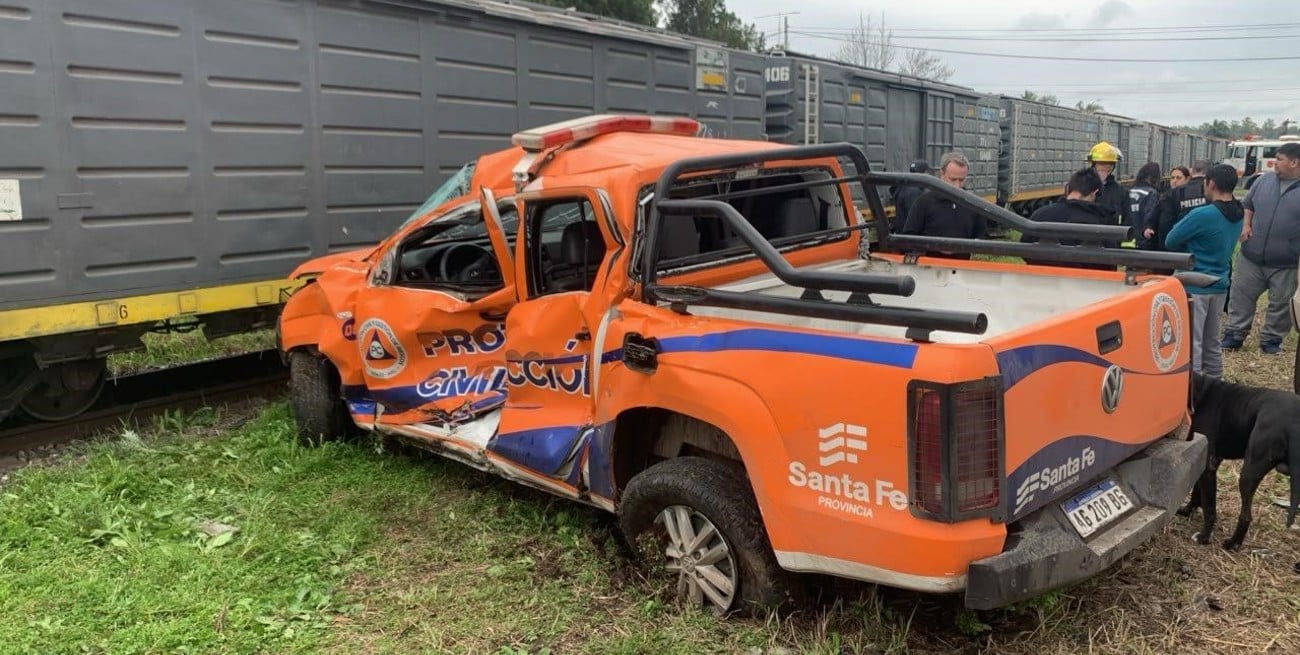 Camioneta y tren, protagonistas de un choque en San Justo