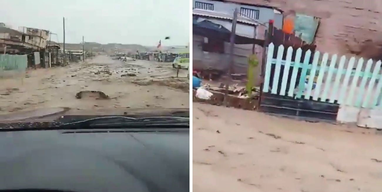 Evacuaron sectores de la localidad chilena de Puerto Viejo por un voraz aluvión