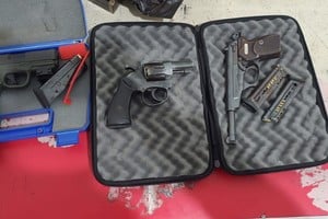 Las armas que fueron secuestradas. Foto: Gentileza